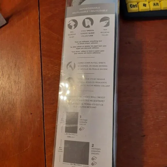 NuWallpaper by Brewster NU1412 Grey Woods Peel & Stick Wallpaper Roll 20.5”x18’ - Picture 3 of 4